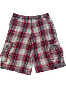 RAW BLUE CARGO SHORTS PLAID MULTICOLORE UOMO PRE OWNED M