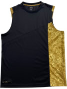 REEBOK PERFORMANCE TANK TOP BLACK/GOLD UNISEX L pre-owned