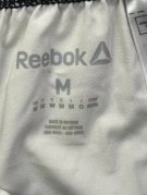 REEBOK BERMUDA SHORTS GRAPHIC MONOCHROME MEN PRE OWNED M