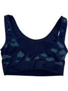 REEBOK BRA TOP CAMO SPORTSWEAR NAVY DONNA PRE OWNED S