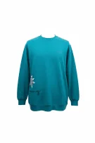 Reebok Φούτερ Vintage Κεντητό Λογότυπο Τιρκουάζ Unisex XL