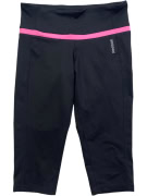 REEBOK Κολάν 3/4 SKINNY CAPRI Logo Μαύρο-Ροζ Γυναικείο S