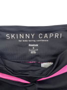 REEBOK Κολάν 3/4 SKINNY CAPRI Logo Μαύρο-Ροζ Γυναικείο S