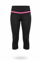 REEBOK Κολάν 3/4 SKINNY CAPRI Logo Μαύρο-Ροζ Γυναικείο S