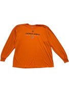 Reebok Long Sleeve T-Shirt Logo Orange Unisex XL