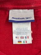 REEBOK T-SHIRT 00s CON LOGO RICAMATO ROSSO UNISEX L