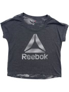 Reebok T-Shirt Big Logo Γκρι Γυναικείο S