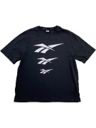 Reebok T-Shirt Logo Print Μαύρο UNISEX M