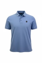 RefrigiWear Polo Maglia Casual con Logo Azzurro da Uomo L