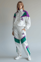 Reusch Φόρμα Σετ Tracksuit Vintage Λογότυπο Λευκό Γυναικείο L