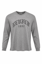 REVIEW LONG SLEEVE TEE GRAPHIC GREY MEN PRE OWNED XL