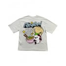REVIEW T-SHIRT CASUAL CON STAMPA SUL RETRO BIANCO DA UOMO L