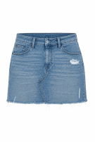 LEVIS DENIM MINI SKIRT WASHED BLUE WOMEN PRE OWNED XL