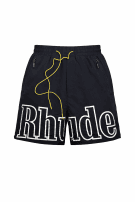 RHUDE BERMUDA SHORTS GRAPHIC NERO UOMO PRE OWNED M