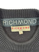 RICHMOND DENIM MAGLIONE IN MAGLIA SPELL OUT NERO UOMO PRE OWNED L