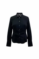 RICHMOND DENIM CAMICIA CON LOGO SUL COLLETTO NERA DA DONNA SMALL