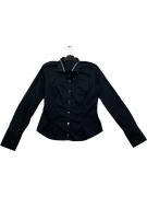 RICHMOND DENIM CAMICIA CON LOGO SUL COLLETTO NERA DA DONNA SMALL