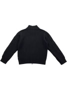 Rifle Heritage Πλεκτή Ζακέτα Ribbed Zip Μαύρη Ανδρική M