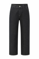 80S RIFLE JEANS PANTALONI WASHED NERO DONNA PRE OWNED M