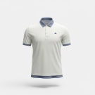 Robe Di Kappa Polo Μπλούζα Classic Logo Δίχρωμο Λευκό-Μπλε Ανδρική L