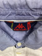 Robe Di Kappa Polo Μπλούζα Classic Logo Δίχρωμο Λευκό-Μπλε Ανδρική L