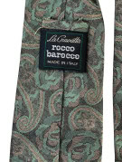 ROCCO BAROCCO TIE PAISLEY GREEN MENS PRE OWNED