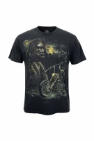 ROCK CHANG T-SHIRT VINTAGE GRAPHIC ΜΕ ΤΥΠΩΜΑ "GRIM REAPER BIKER" ΜΑΥΡΟ ΑΝΔΡΙΚΟ MEDIUM