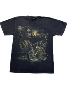 ROCK CHANG T-SHIRT VINTAGE GRAPHIC ΜΕ ΤΥΠΩΜΑ "GRIM REAPER BIKER" ΜΑΥΡΟ ΑΝΔΡΙΚΟ MEDIUM