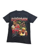 RODMAN APPAREL T SHIRT GRAPHIC ΞΕΘΩΡΙΑΣΜΕΝΟ ΜΑΥΡΟ ΑΝΤΡΙΚΟ PRE OWNED S