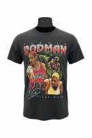 RODMAN APPAREL T SHIRT GRAPHIC ΞΕΘΩΡΙΑΣΜΕΝΟ ΜΑΥΡΟ ΑΝΤΡΙΚΟ PRE OWNED S