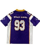 ROMWE Maglia sportiva jersey con logo 93 viola da uomo S
