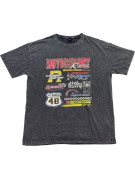 ROMWE T SHIRT RACING GRAPHIC FADED BLACK ΑΝΤΡΙΚΟ PRE OWNED XL