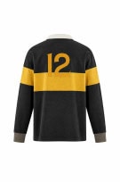 RUGBY POLO SHIRT VINTAGE ΜΑΥΡΟ ΚΙΤΡΙΝΟ ΑΝΔΡΙΚΟ PRE OWNED XL