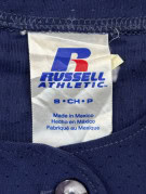 RUSSELL ATHLETIC BASEBALL JERSEY SPORTY NAVY BLUE MEN PRE OWNED S