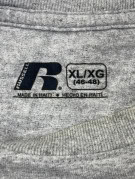RUSSELL ATHLETIC T SHIRT GRAPHIC COLLEGIATE ΓΚΡΙ ΑΝΤΡΙΚΟ PRE OWNED XL