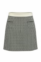 'S MAX MARA SKIRT CASUAL CHECK PATTERN LOGO BLACK-WHITE WOMEN L