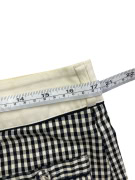 'S MAX MARA SKIRT CASUAL CHECK PATTERN LOGO BLACK-WHITE WOMEN L