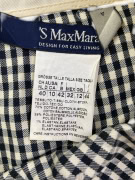 'S MAX MARA SKIRT CASUAL CHECK PATTERN LOGO BLACK-WHITE WOMEN L