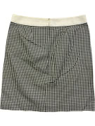 'S MAX MARA SKIRT CASUAL CHECK PATTERN LOGO BLACK-WHITE WOMEN L