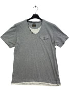 S OLIVER T SHIRT VINTAGE GREY MEN M pre-owned