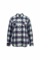 S. Polo Assn. Camicia casual a quadri viola/turchese da donna L