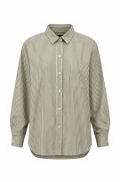BURBERRY SHIRT STRIPED BROWN MEN PRE OWNED S
