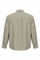BURBERRY SHIRT STRIPED BROWN MEN PRE OWNED S