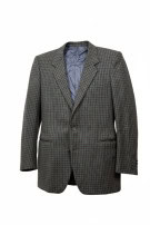 90S YSL BLAZER VINTAGE PLAID GREY MENS PRE OWNED