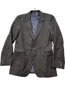 90S YSL BLAZER VINTAGE PLAID GREY MENS PRE OWNED