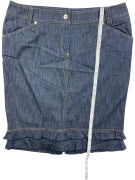 SANDRO FERRONE DENIM SKIRT VINTAGE LOGO BLUE WOMEN XL