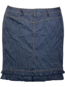 SANDRO FERRONE DENIM SKIRT VINTAGE LOGO BLUE WOMEN XL