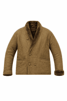 1980s SHEARLING ΔΕΡΜΑΤΙΝΟ ΜΠΟΥΦΑΝ ΜΠΟΥΚΛΕ ΚΑΦΕ ΑΝΤΡΙΚΟ PRE OWNED L