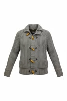 Schott N.Y.C. Cardigan lavorato a maglia con bottoni toggle foderato in sherpa grigio da uomo S