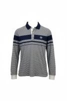 SERGIO TACCHINI ΜΠΛΟΥΖΑ POLO ΜΑΚΡΥΜΑΝΙΚΗ ΡΙΓΕ ΛΟΓΟΤΥΠΟ ΜΠΛΕ ΓΚΡΙ ΑΝΔΡΙΚΟ S
